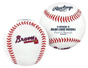 Atlanta Braves Baseball with Team Logo