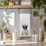 Boston Terrier Reading Dish Towels - Gift for Dog Lovers