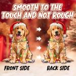 Bernese Mountain Dog Holiday Ornament with Santa Hat