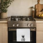 Boston Terrier Reading Dish Towels - Gift for Dog Lovers