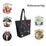 Funny Bulldog Canvas Tote Bag for Dog Lovers