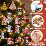 Bernese Mountain Dog Holiday Ornament with Santa Hat