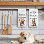 Goldendoodle Kitchen Towels Set for Dog Lovers