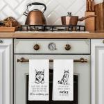 Funny Husky Kitchen Towels Set for Dog Lovers