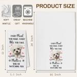 Maltese Dog Lover Kitchen Towels for Fun