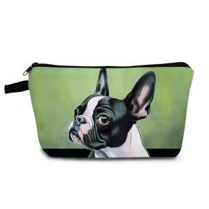 Boston Terrier Makeup Bag - Cute Organizer for Dog Lovers
