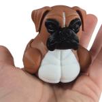Boxer Dog Duck Figurine for Dashboard Fun