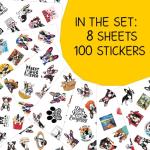 Boston Terrier Waterproof Stickers - 100 Fun Decals