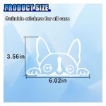 Boston Terrier Peeking Car Window Decal