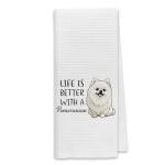 Life is Better with a Pomeranian Kitchen Towels