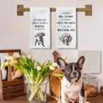 Poodle Kitchen Towels Set for Dog Lovers