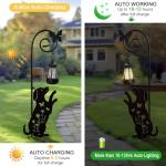 Gardenia Metal Dog Stake with Solar Lights