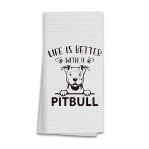 Pitbull Lovers Kitchen Towels for Dog Decor