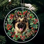 German Shepherd Christmas Tree Ornament 2025
