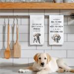 Poodle Kitchen Towels Set for Dog Lovers