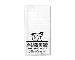 Pitbull Dog Tea Towel - Snack Vibes Only