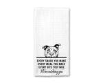 Pitbull Dog Tea Towel - Snack Vibes Only