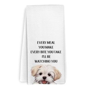 Funny Maltese Dog Kitchen Towels for Dog Lovers