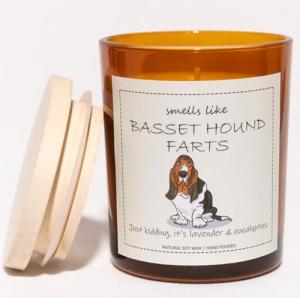 Basset Hound Candle - Lavender & Eucalyptus Scent