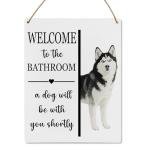 Funny Dog Bathroom Sign for Dog Lovers