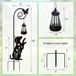 Gardenia Metal Dog Stake with Solar Lights