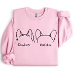 Personalized Dog Mom Sweatshirt with Ears & Name