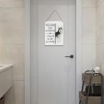 Funny Dog Bathroom Sign for Dog Lovers