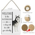 Funny Dog Bathroom Sign for Dog Lovers