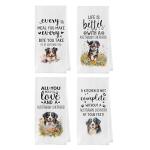 Funny Australian Shepherd Kitchen Towels Set of 4