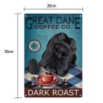 Funny Great Dane Coffee Co. Metal Tin Sign