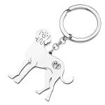 Cute Stainless Steel Dog Keychain for Pet Lovers