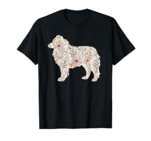 Aussie Dog Mom Wildflowers T-Shirt for Mother's Day