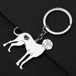 Cute Stainless Steel Dog Keychain for Pet Lovers