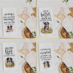 Funny Australian Shepherd Kitchen Towels Set of 4