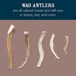 Amazon Brand – Wag Split Elk Antler, Naturally Shed, Small (Best for Dogs under 15 lbs)