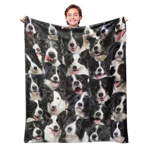 Cozy Border Collie Throw Blanket for Dog Lovers