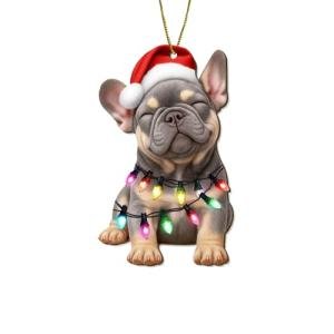 Bulldog Ornament for Christmas Decor and Gifts