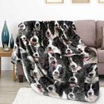 Cozy Border Collie Throw Blanket for Dog Lovers