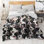 Cozy Border Collie Throw Blanket for Dog Lovers