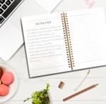 Blue Floral Border Collie Journal for Dog Moms