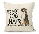 Bernese Mountain Dog Hair Glitter Pillow Cover