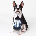 Boston Terrier Solar Lantern for Garden Decor
