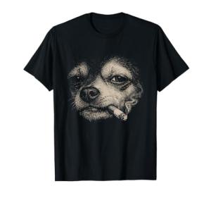 Funny Chihuahua Smoking Meme T-Shirt for Dog Lovers