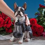 Boston Terrier Solar Lantern for Garden Decor