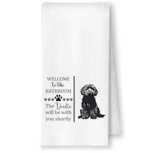 Funny Doodle Dog Hand Towels for Dog Lovers