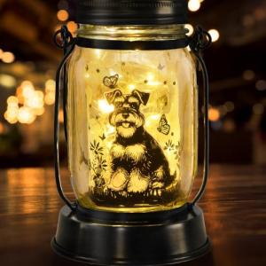 Schnauzer Solar Lanterns for Dog Lovers