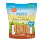 Canine Naturals Puppy Chicken and Rice Chew - Rawhide Free Puppy Treats - Made with USA Chicken - All-Natural & Easily Digestible - 10 Pack of 5-Inch Sticks for Puppies