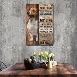 Friendly Dog Metal Sign for Home Decor
