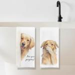 Golden Retriever Bathroom Towels - Set of 2