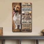 Friendly Dog Metal Sign for Home Decor